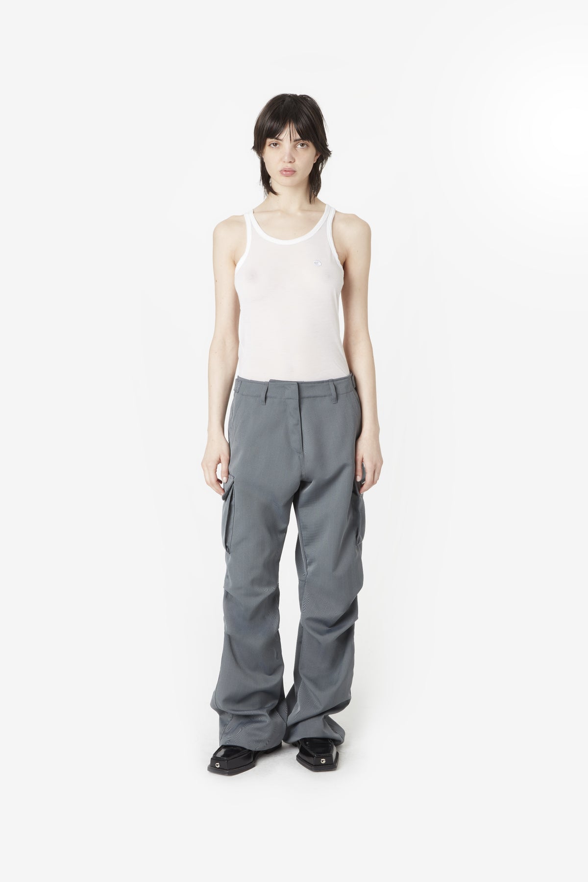 TAILORED WIDE LEG CARGO PANTS