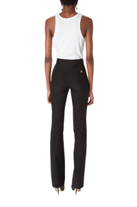 Straight-leg tailored trousers - Black