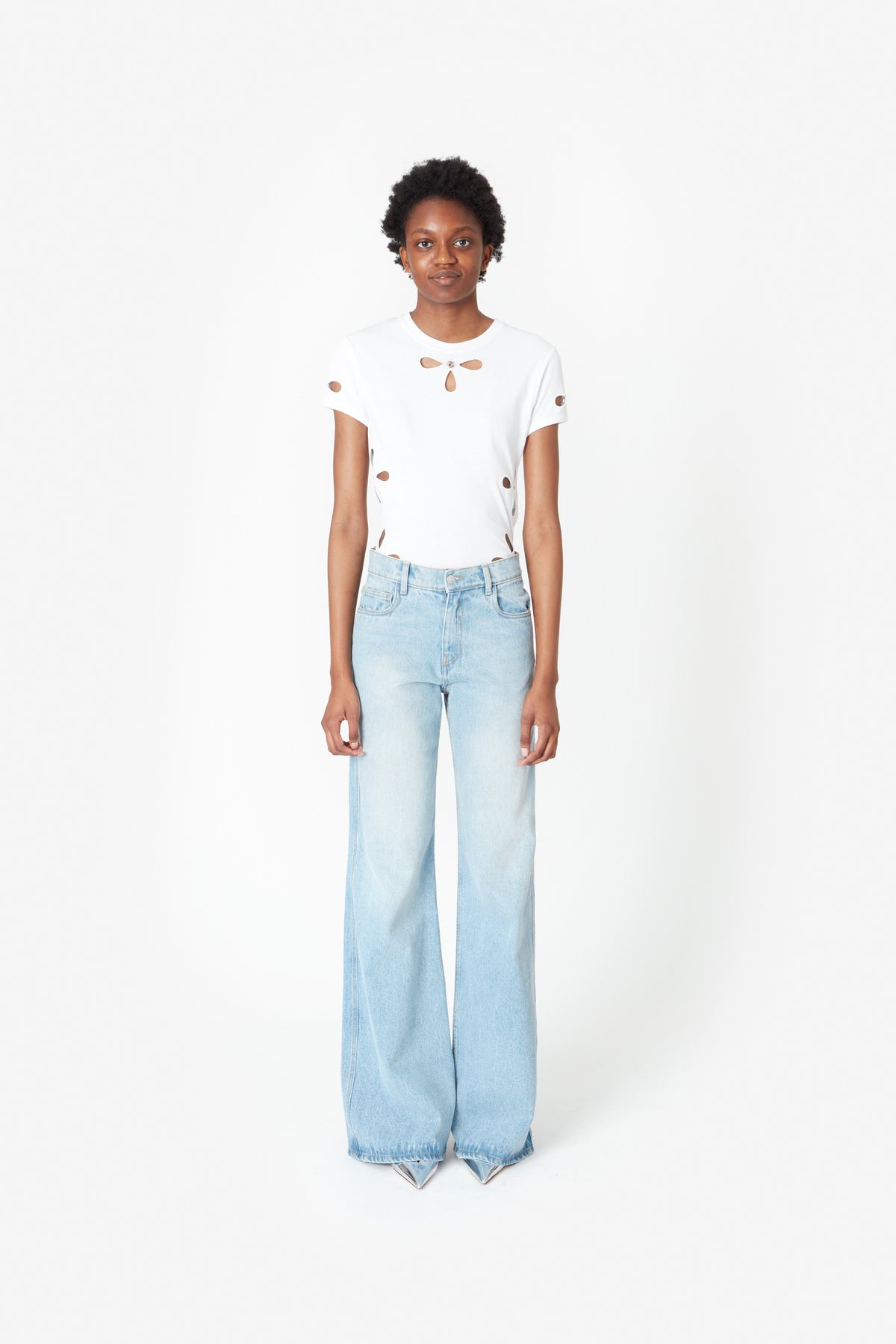 WIDE LEG DENIM PANTS