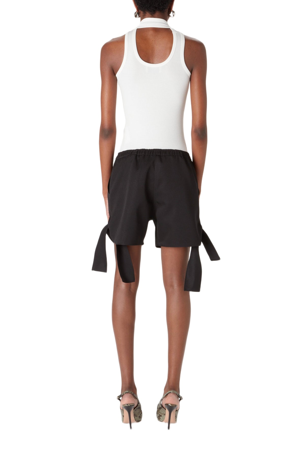 Tied shorts - Black