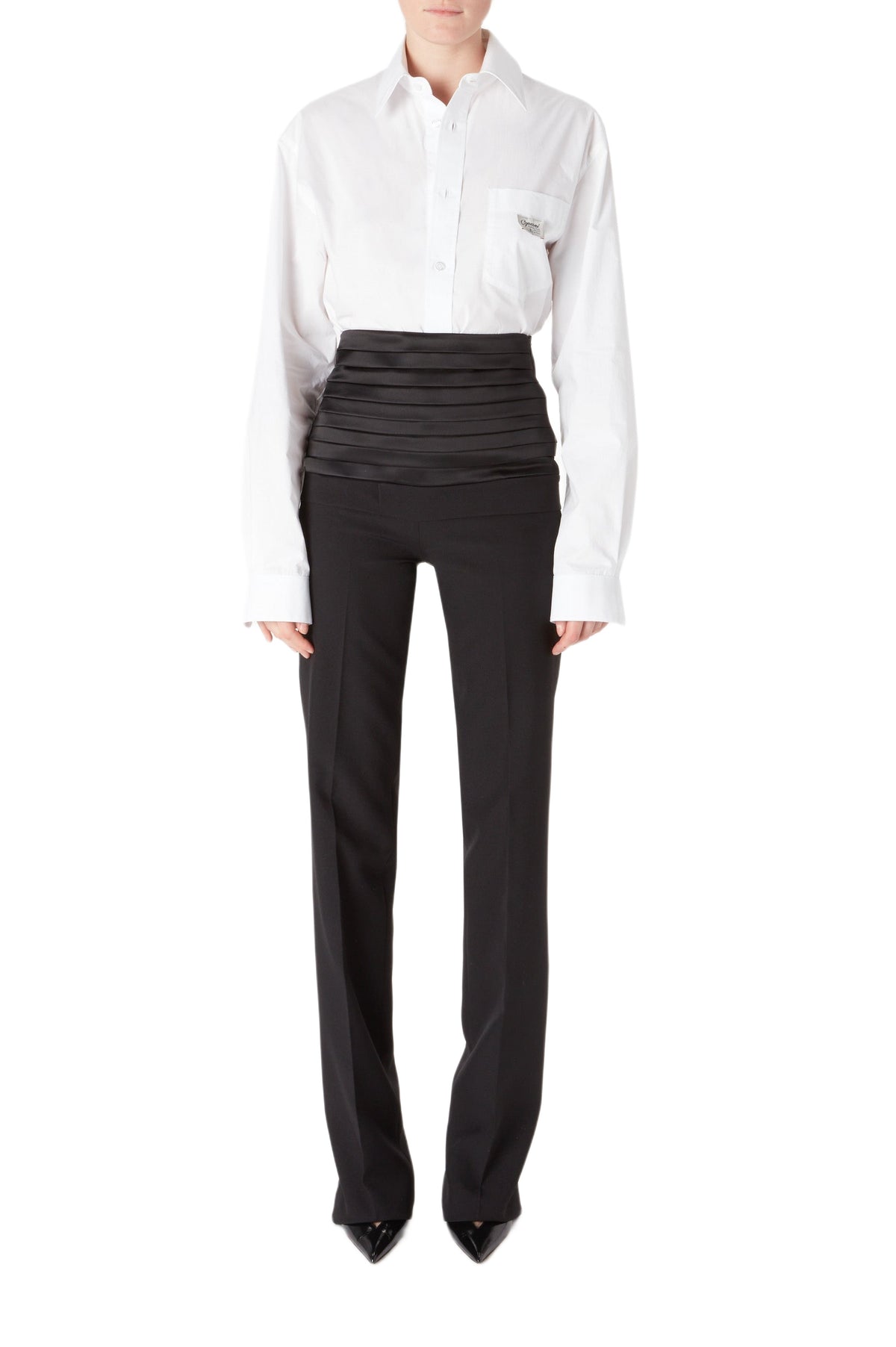 Hybrid satin trouser suit - Black