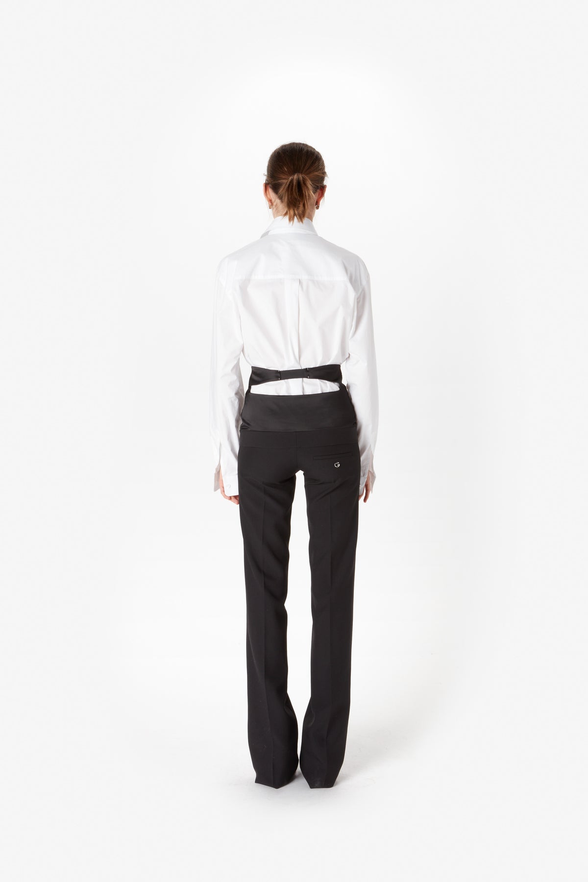 HYBRID SATIN TAILORED TROUSERS