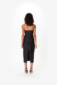 SATIN KNOTTED GALA DRESS