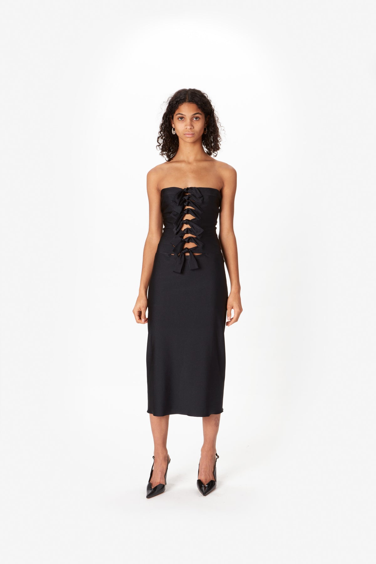 SATIN KNOTTED GALA DRESS