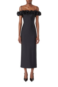 Ruffled dress - Black