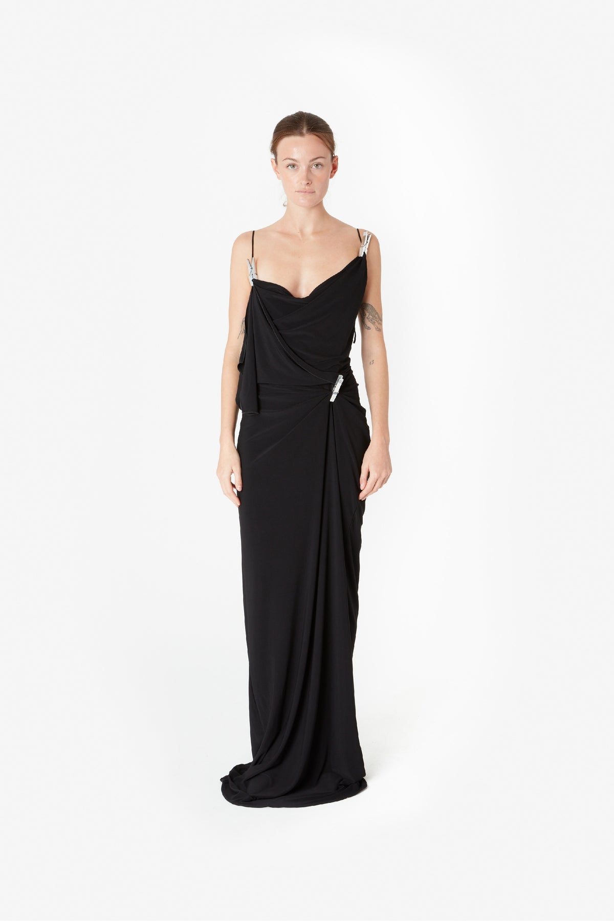 DRAPED WASHING CLIP GALA DRESS