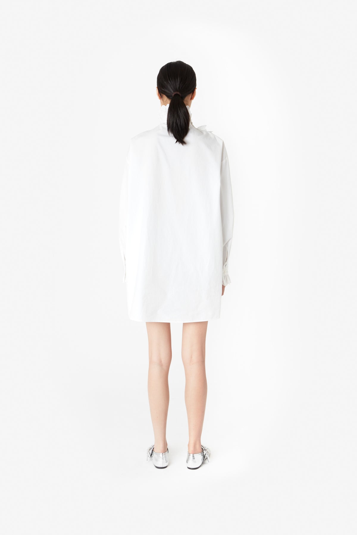 RUFFLED PLEATED DRESS