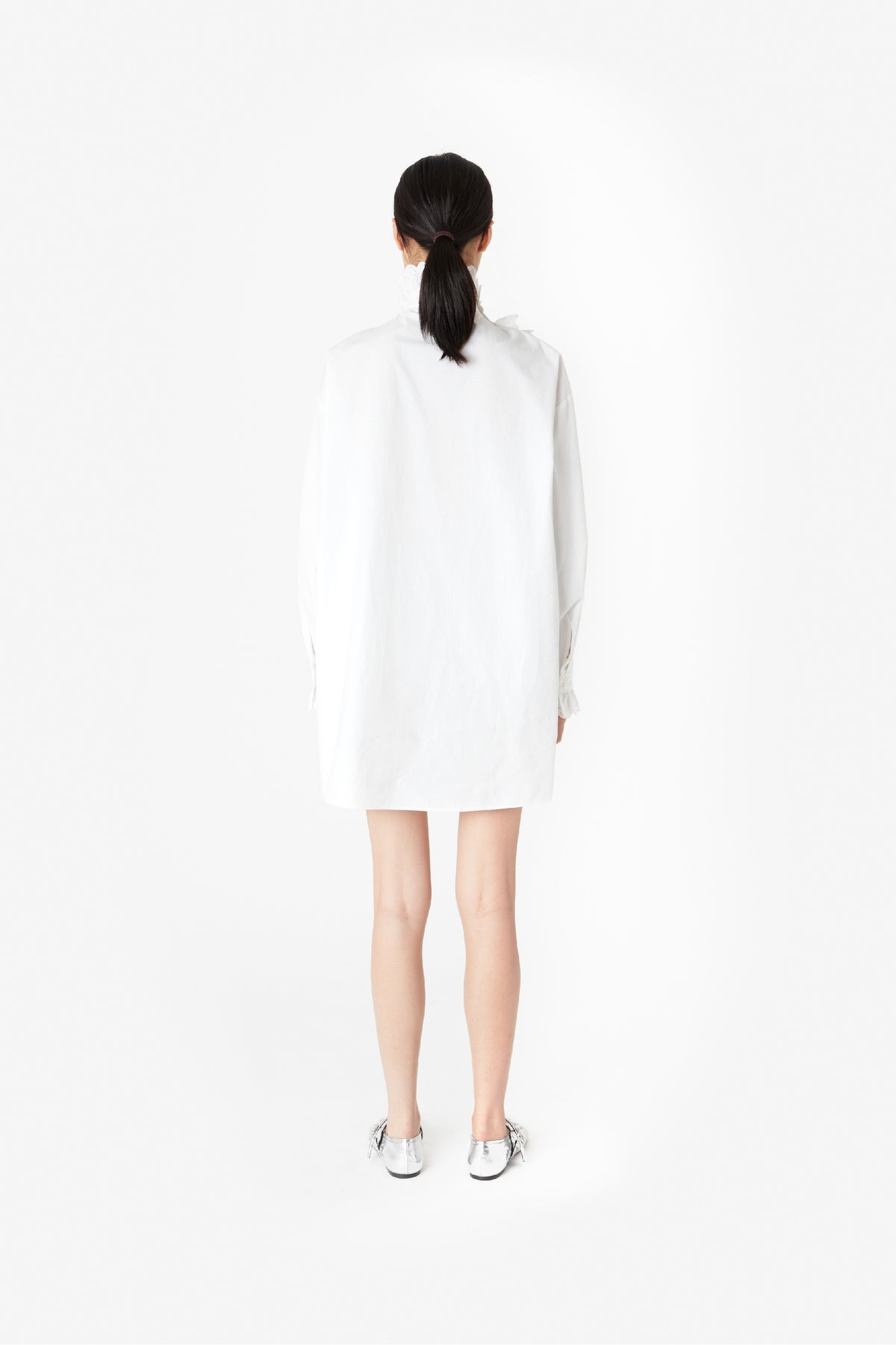 RUFFLED PLEATED DRESS