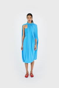 DRAPED SMOCK DRESS