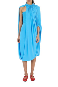 Robe drapée Smock - Blue