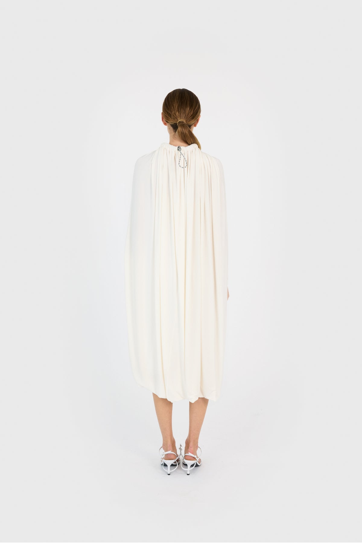 DRAPED SMOCK DRESS