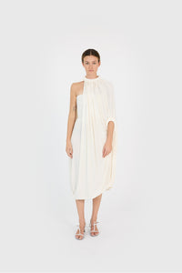 DRAPED SMOCK DRESS