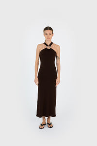 C LOGO CROSSED DRESS