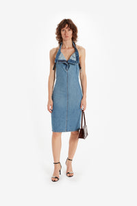 BELT HALTER NECK DRESS