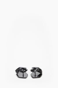 SILICONE FLOWER FLAT SANDALS