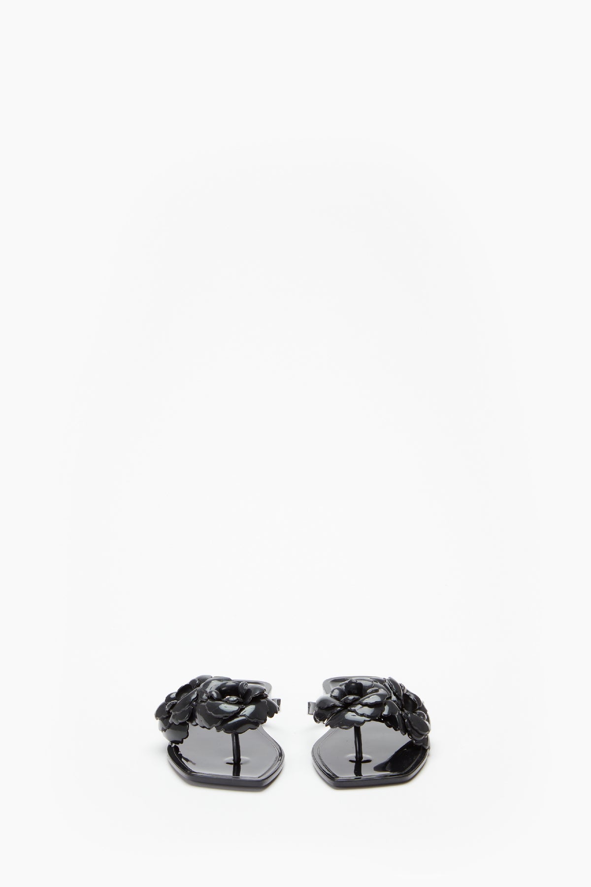 SILICONE FLOWER FLAT SANDALS