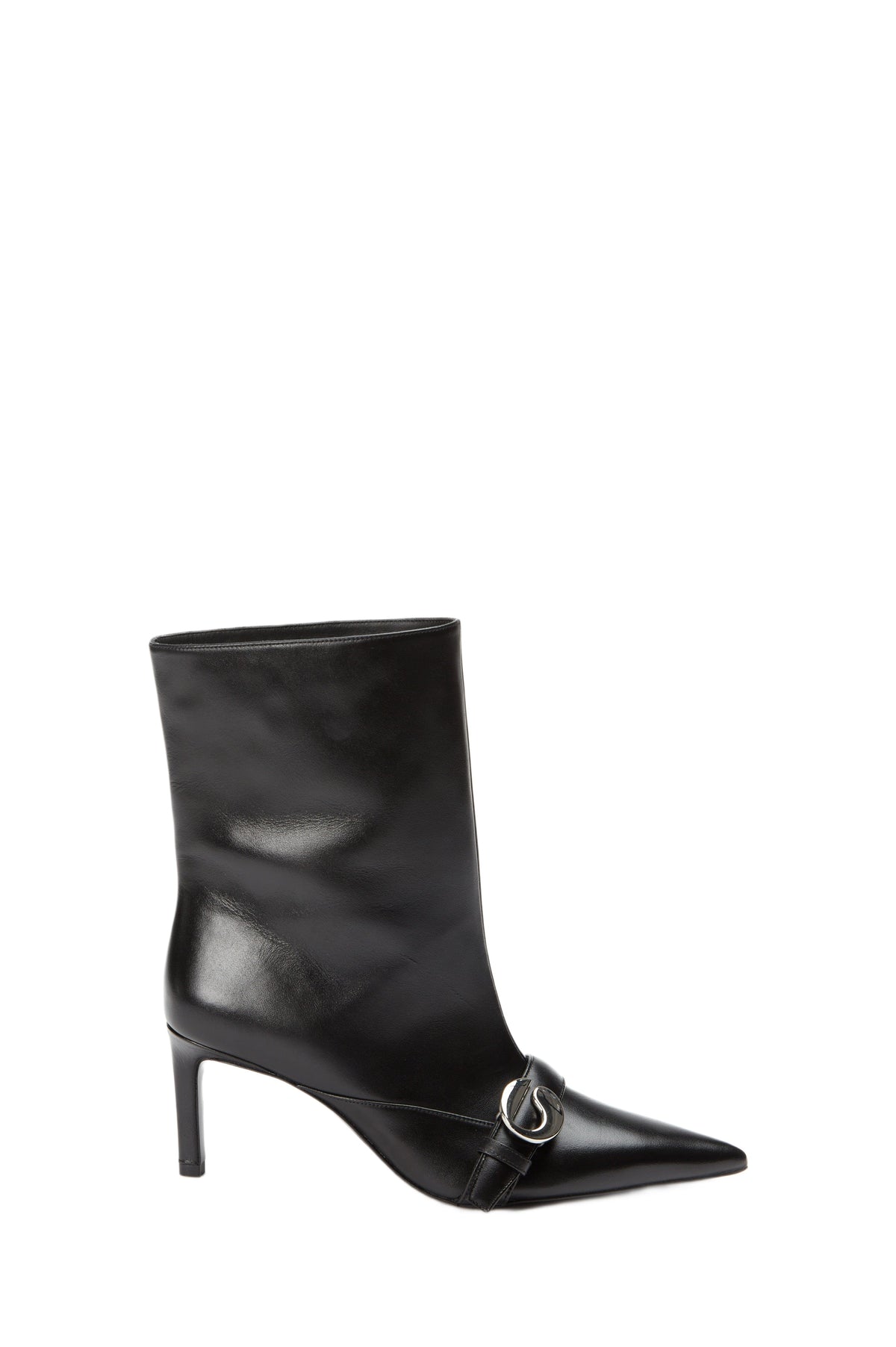 Bottines avec bride 70 en cuir - Black