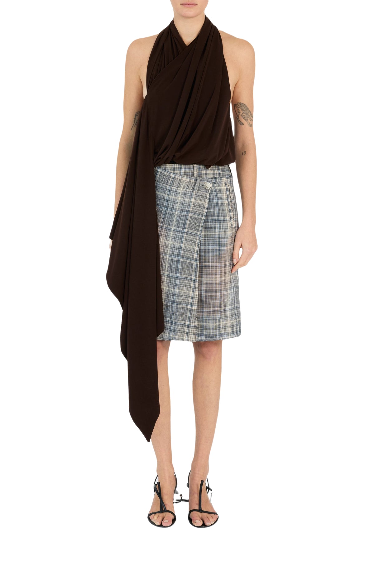 Top drapé sarouel - Brown