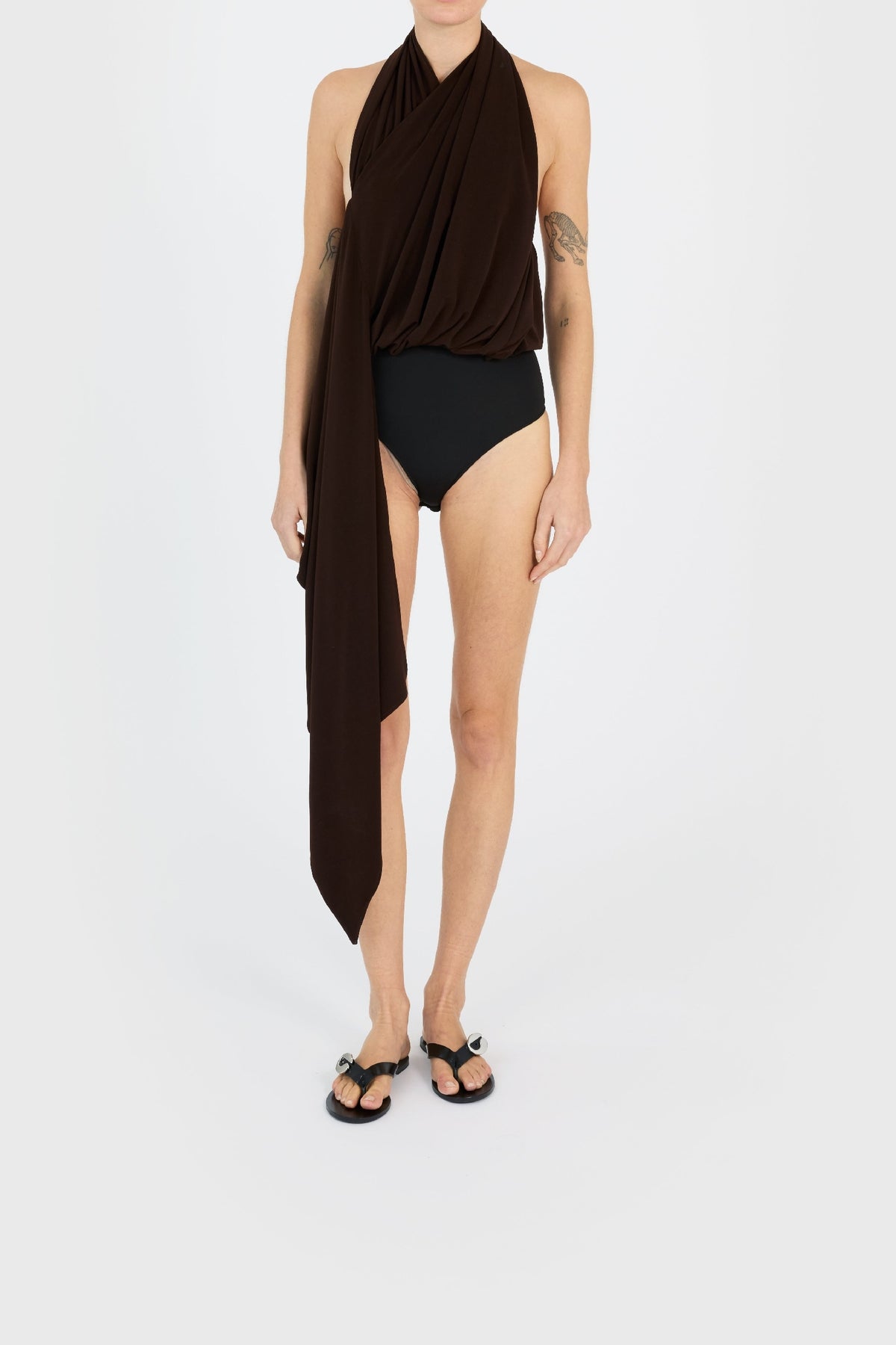 Top drapé sarouel - Brown