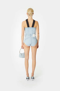 DENIM FLOWER BODYSUIT