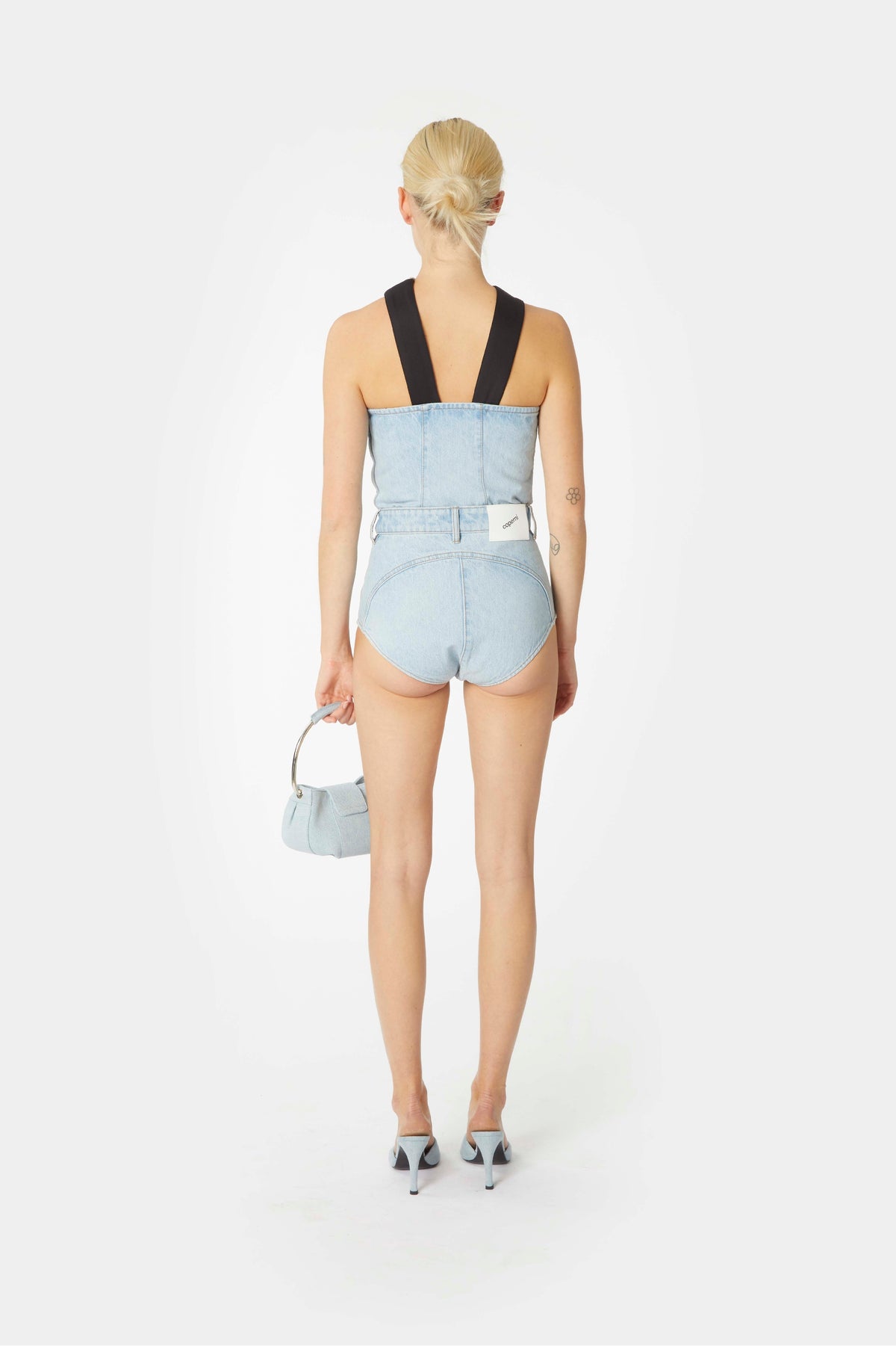 DENIM FLOWER BODYSUIT
