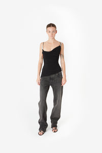 DRAPED WASHING CLIP GALA TOP