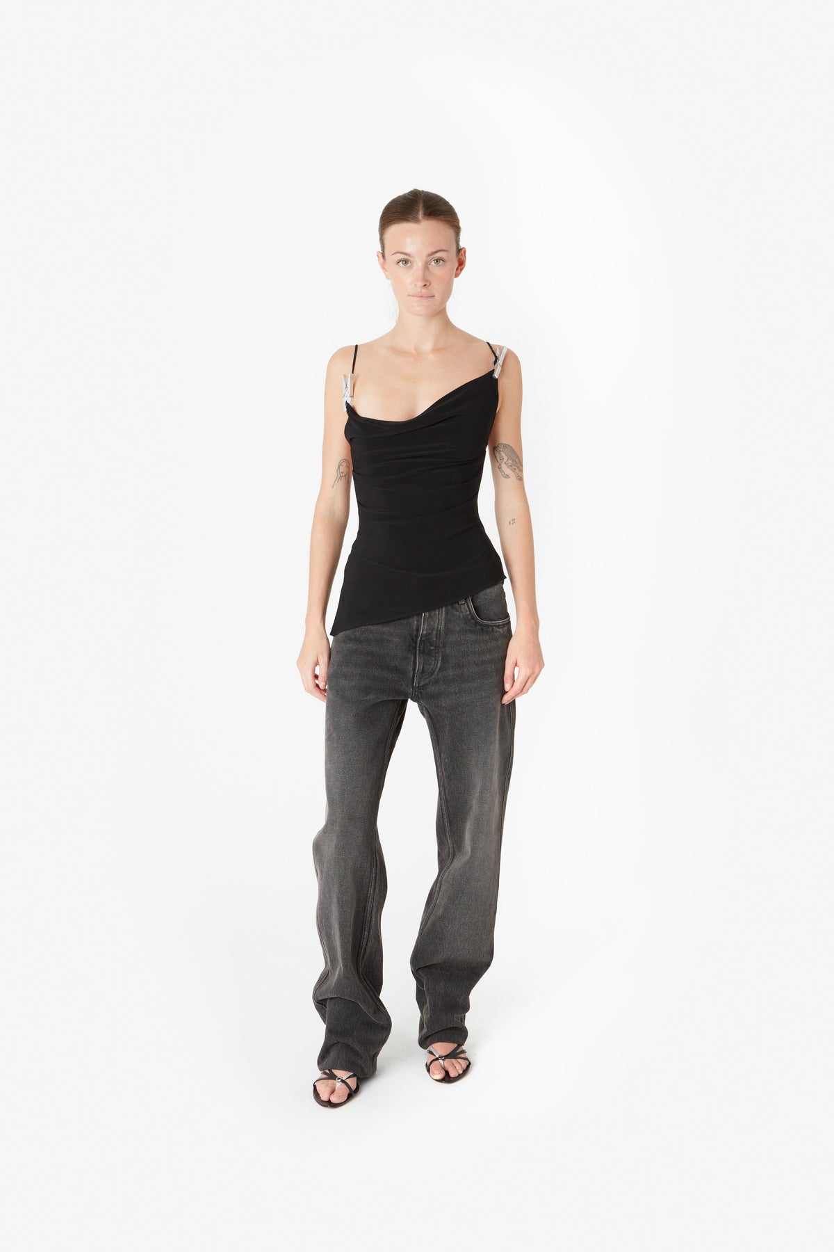 DRAPED WASHING CLIP GALA TOP