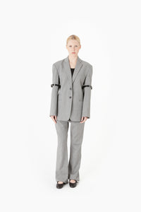 LOGO BELTED BLAZER