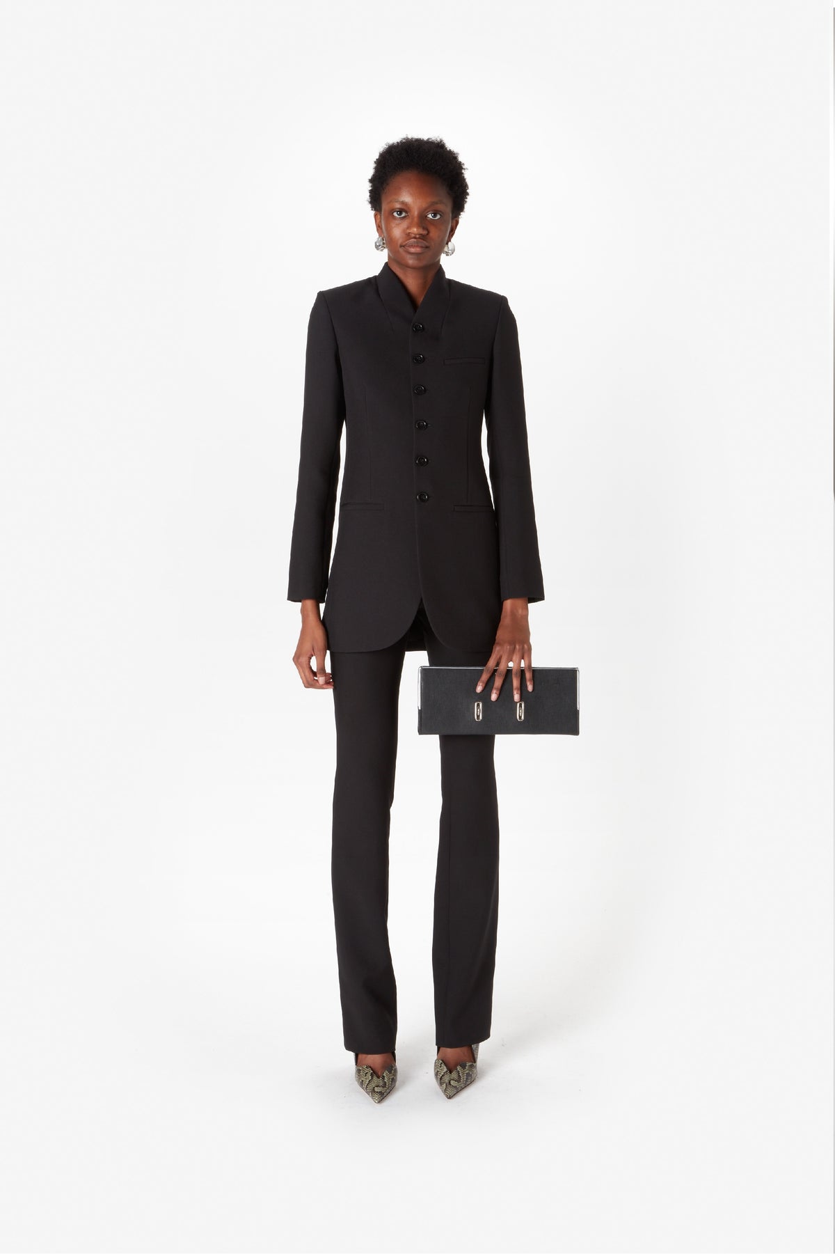 LONG TROMPE-L'OEUIL TAILORED JACKET