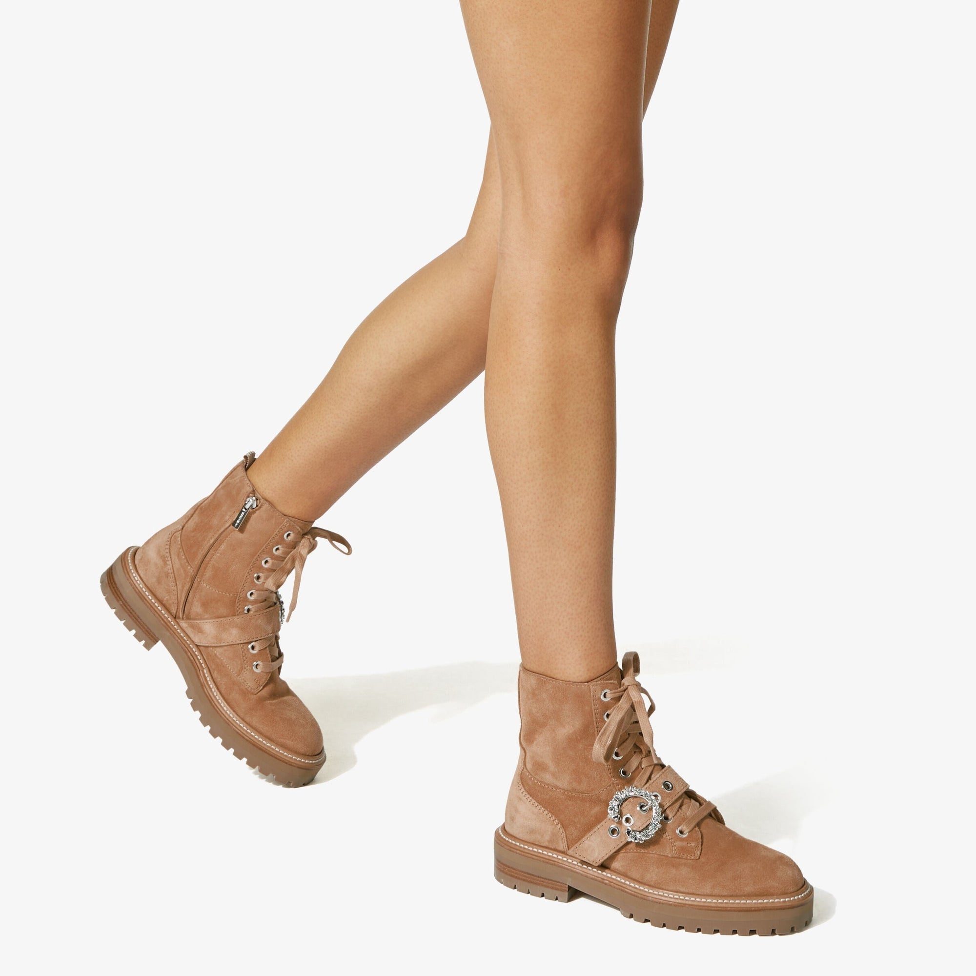 Bottines Cora en cuir - Caramel & Crystal