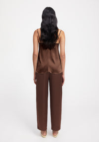 Caraco Cornell en satin - Chocolate