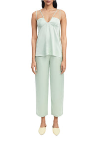 Caraco Cornell en satin - Jade