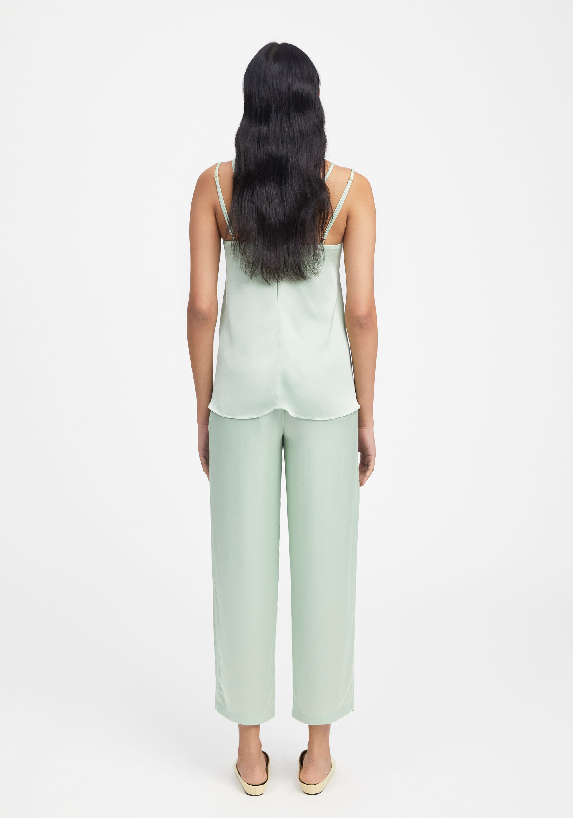 Caraco Cornell en satin - Jade