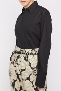 Blouse Coste à manches longues - Black