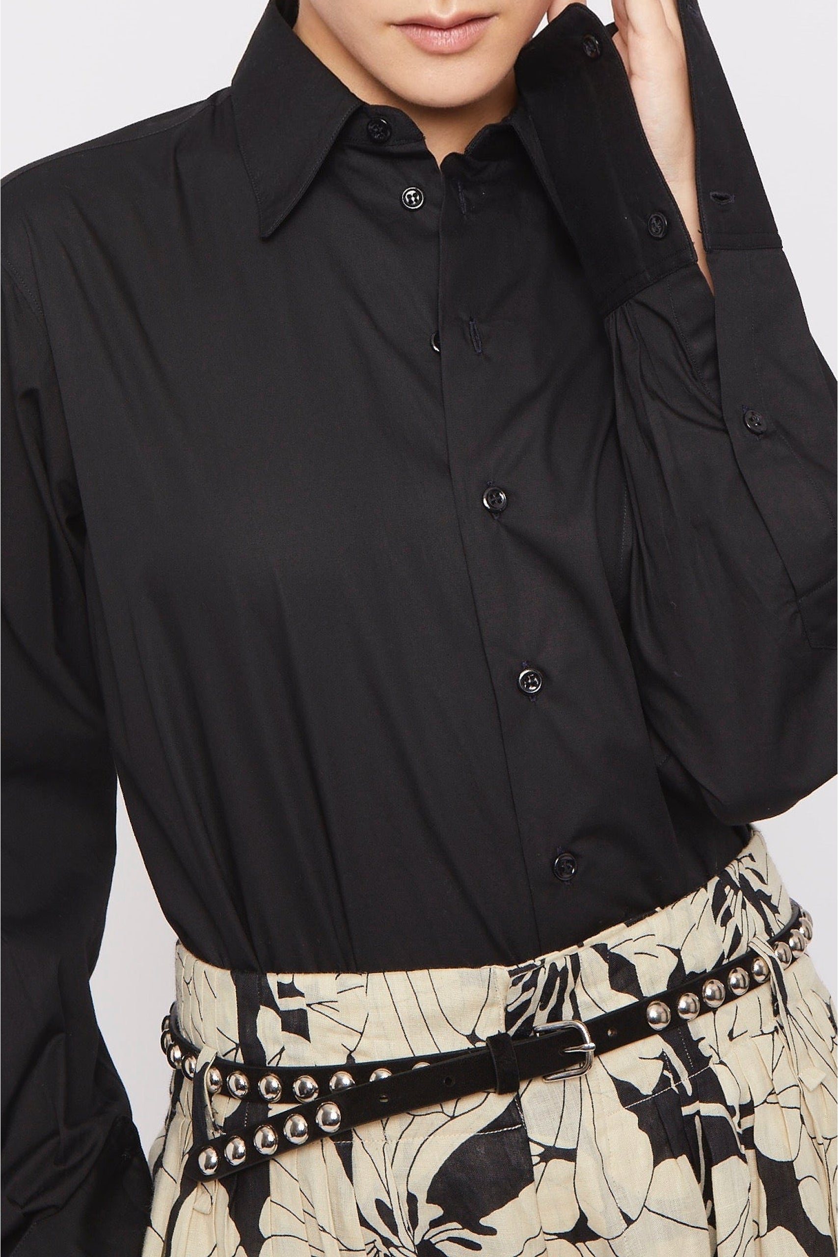 Blouse Coste à manches longues - Black