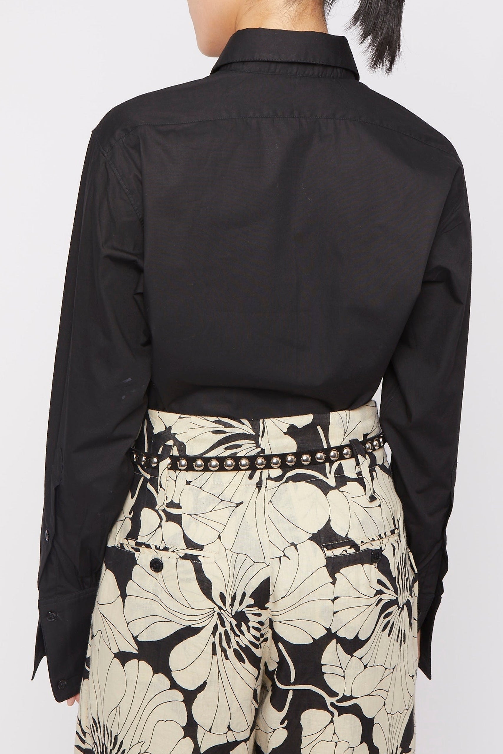 Blouse Coste à manches longues - Black