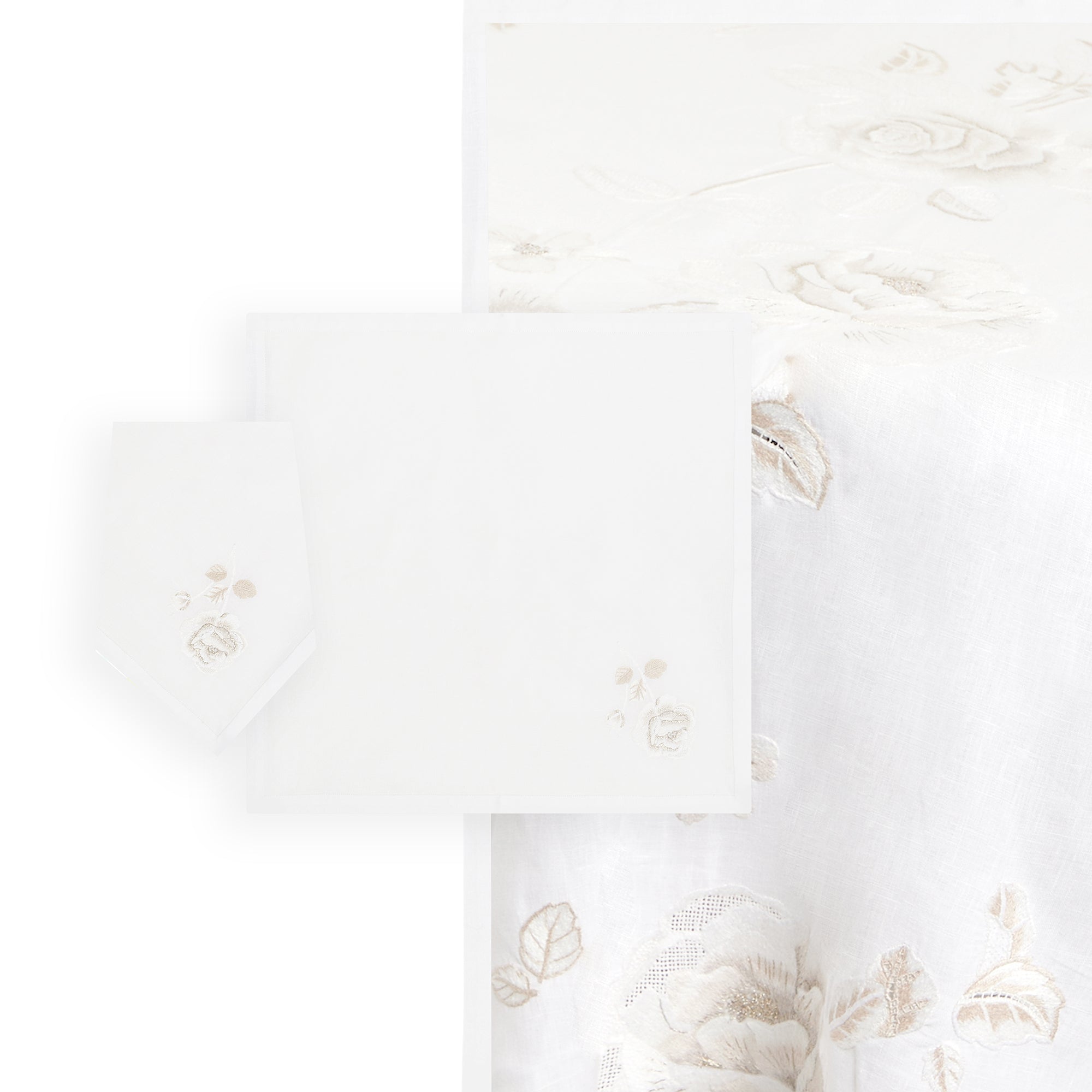 Service de table Rose garden en lin - Porcelaine