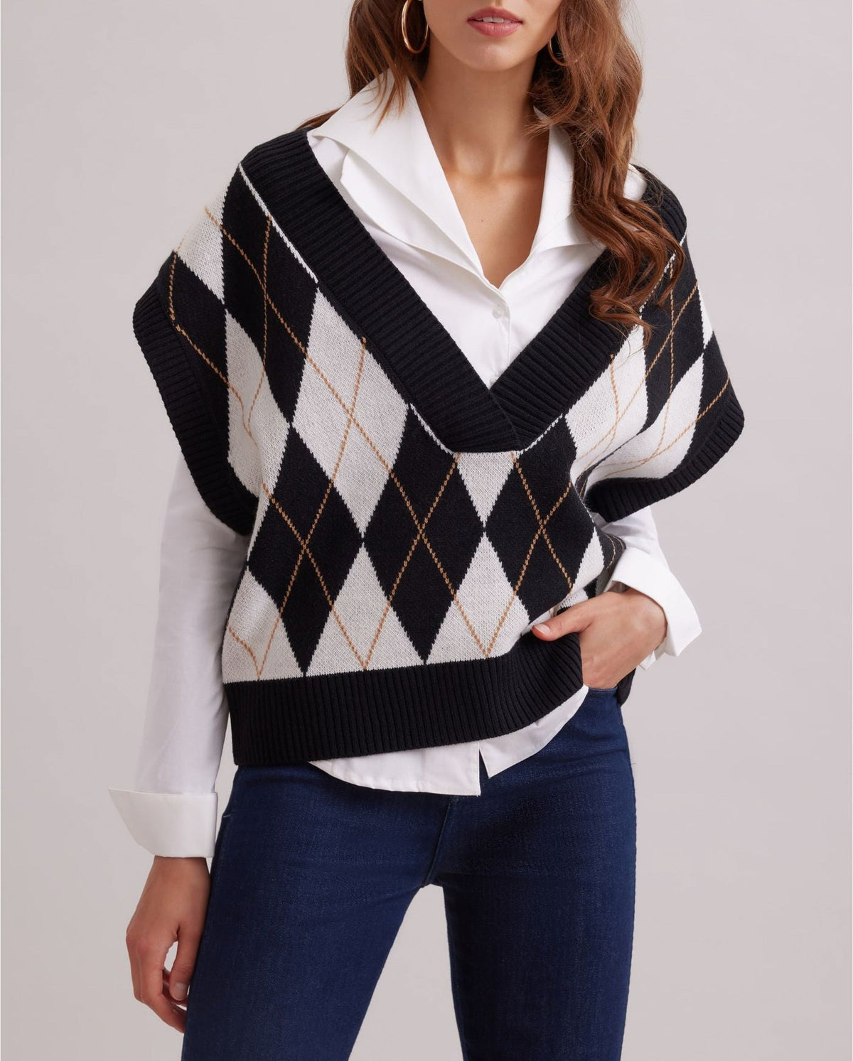 Gilet sans manche Country - Black & White
