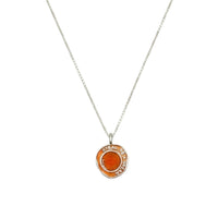 Collier en or jaune et argent - Résine