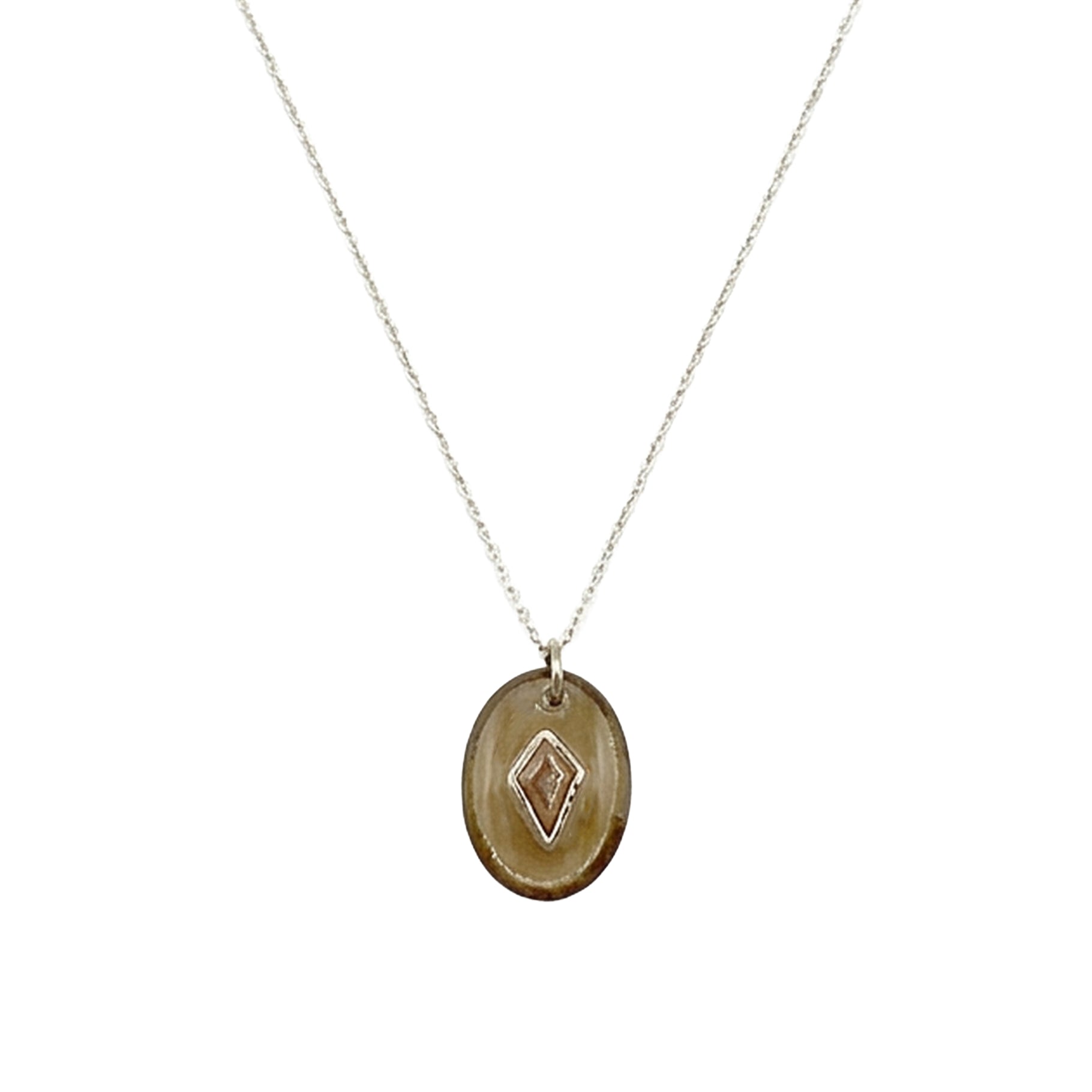 Yellow gold necklace - Honey quartz & pink tourmaline