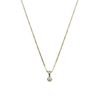 Collier en or jaune sertie de diamant - Diamant