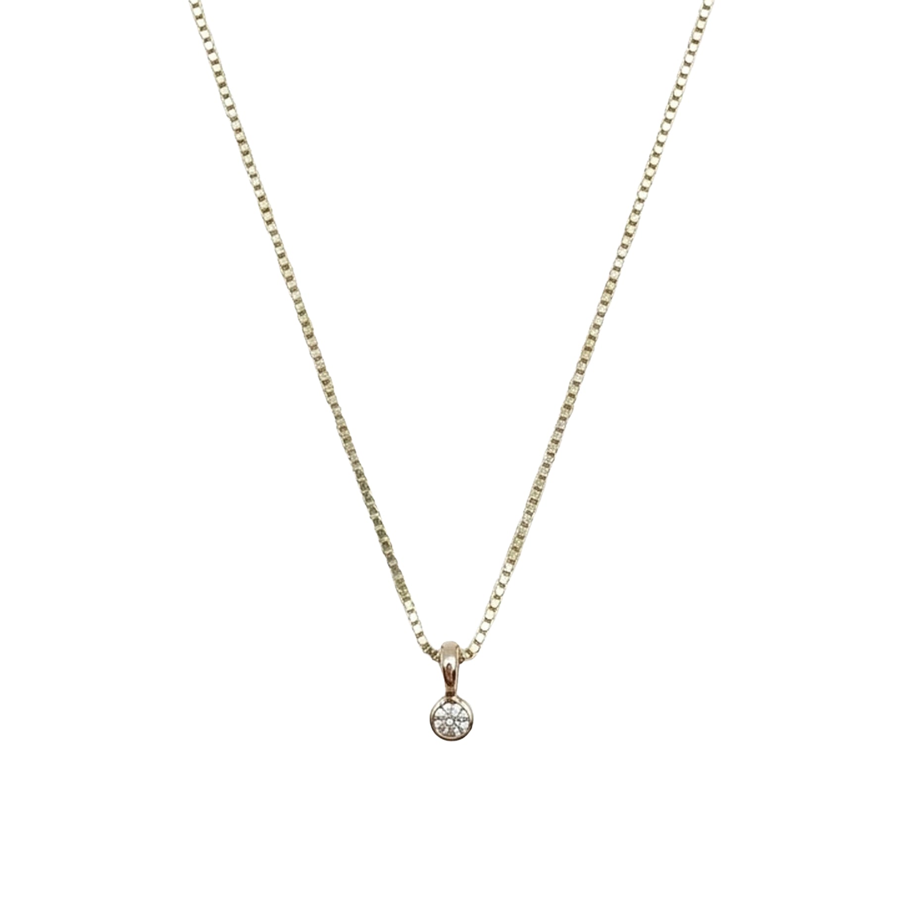 Collier en or jaune sertie de diamant - Diamant