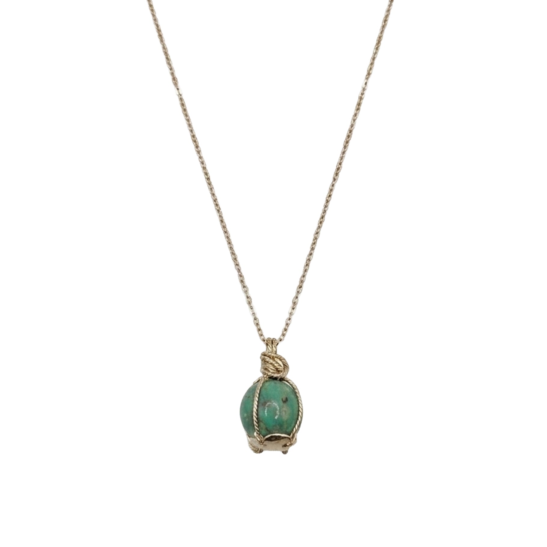 Collier en or jaune - Turquoise
