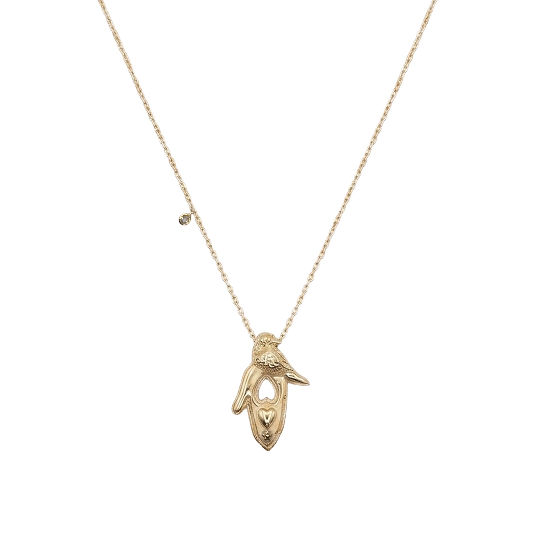Collier en or jaune - Saphir