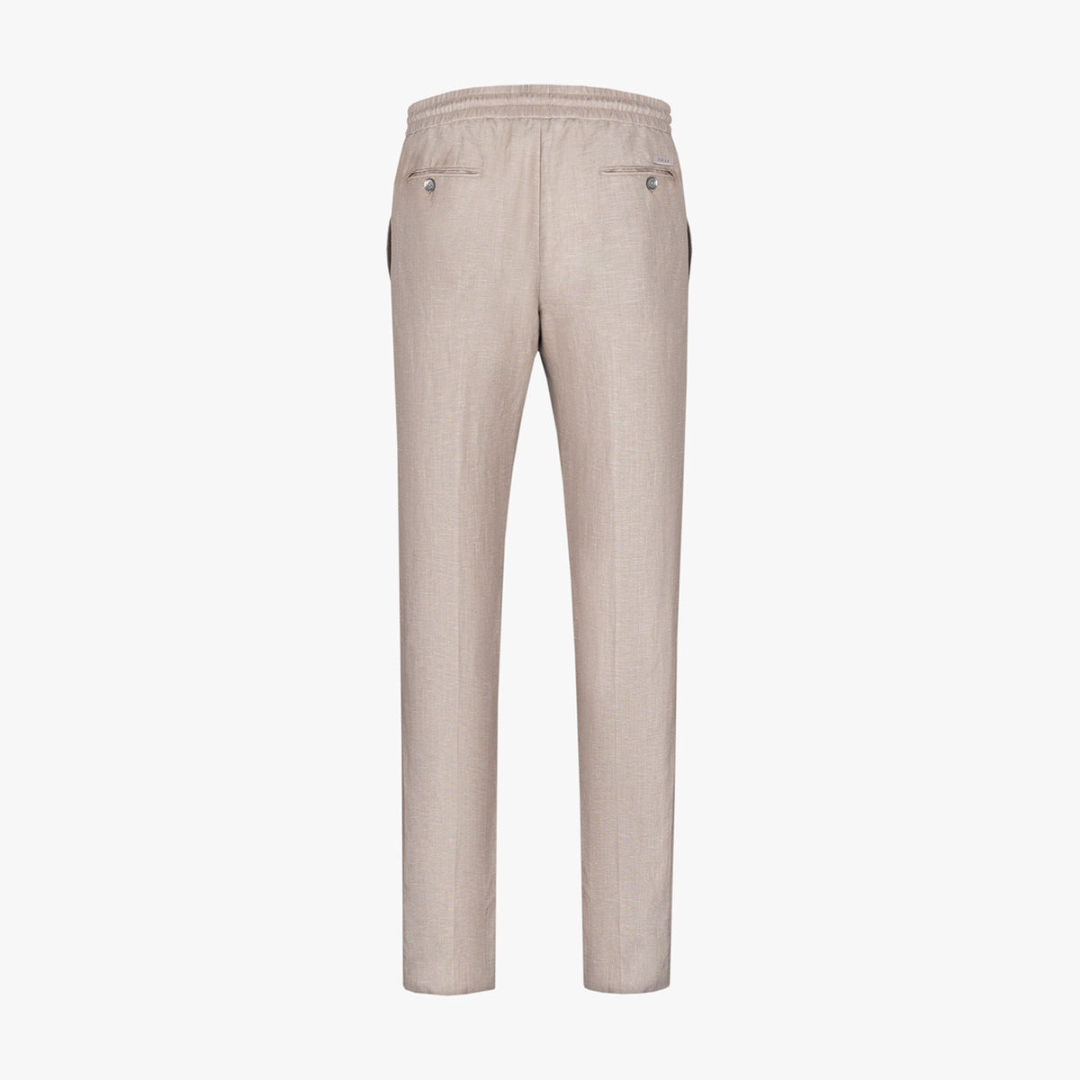 Pantalon à cordon chiné en lin mélangée - Beige