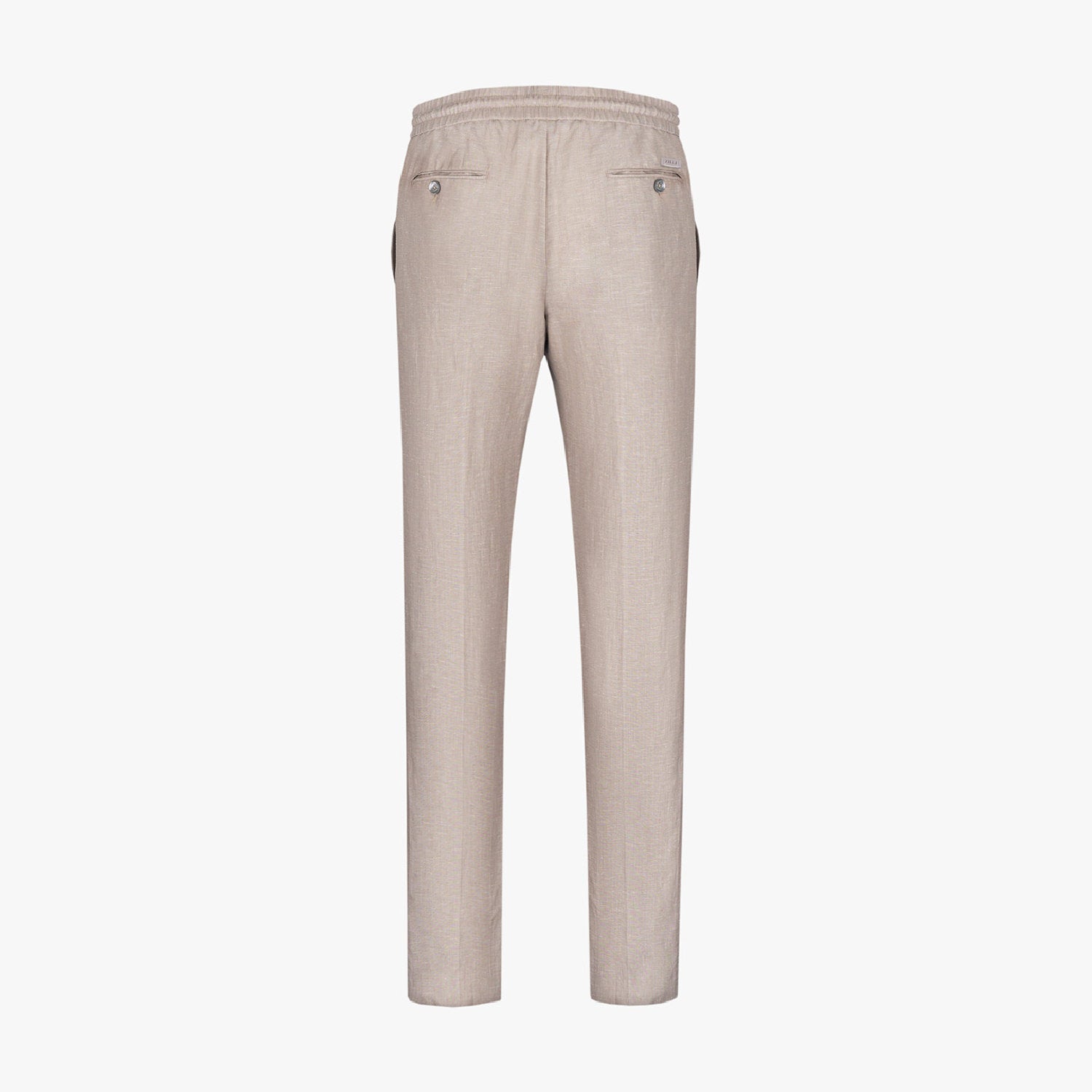 Pantalon à cordon chiné en lin mélangée - Beige