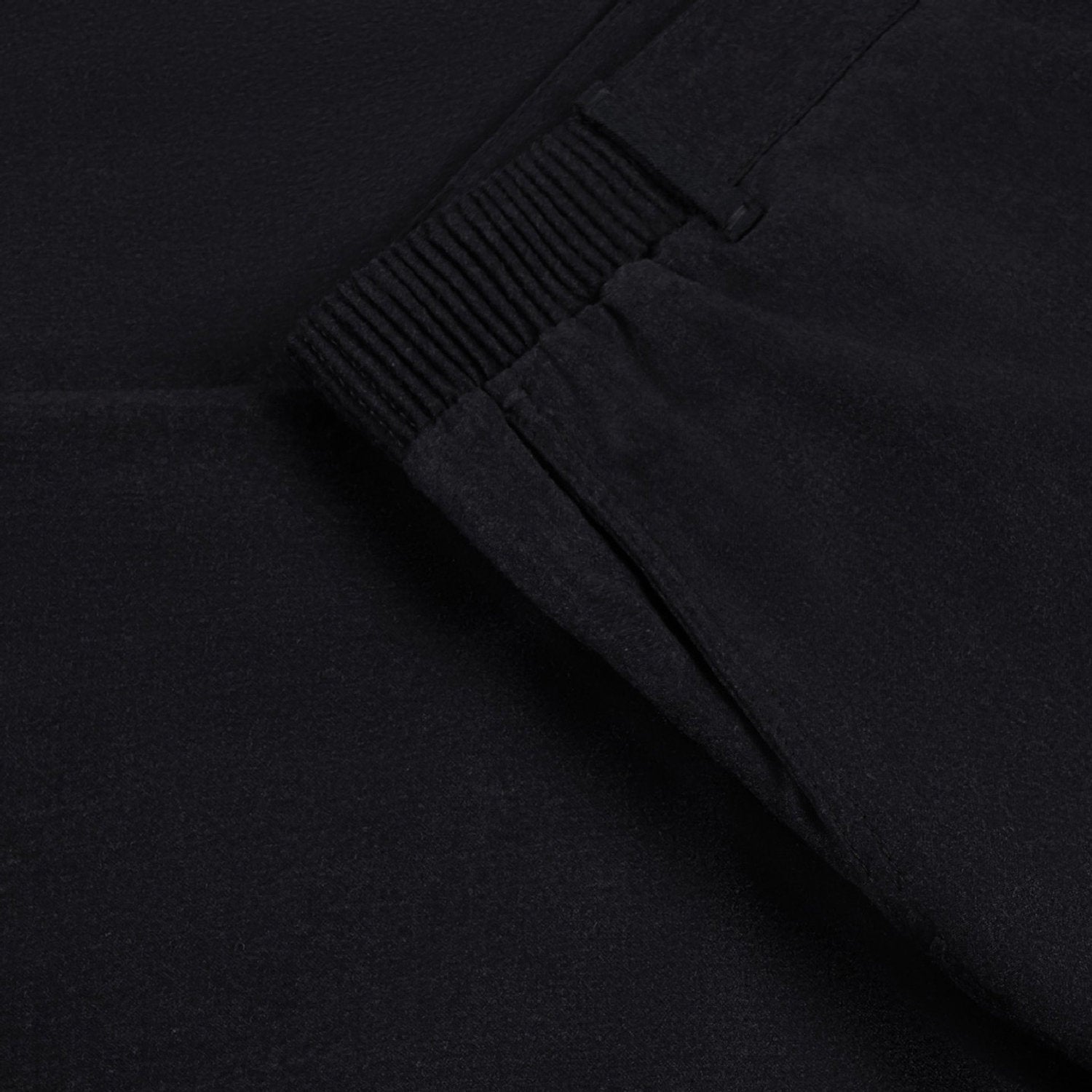 Pantalon à taille élastiquée en laine - Noir