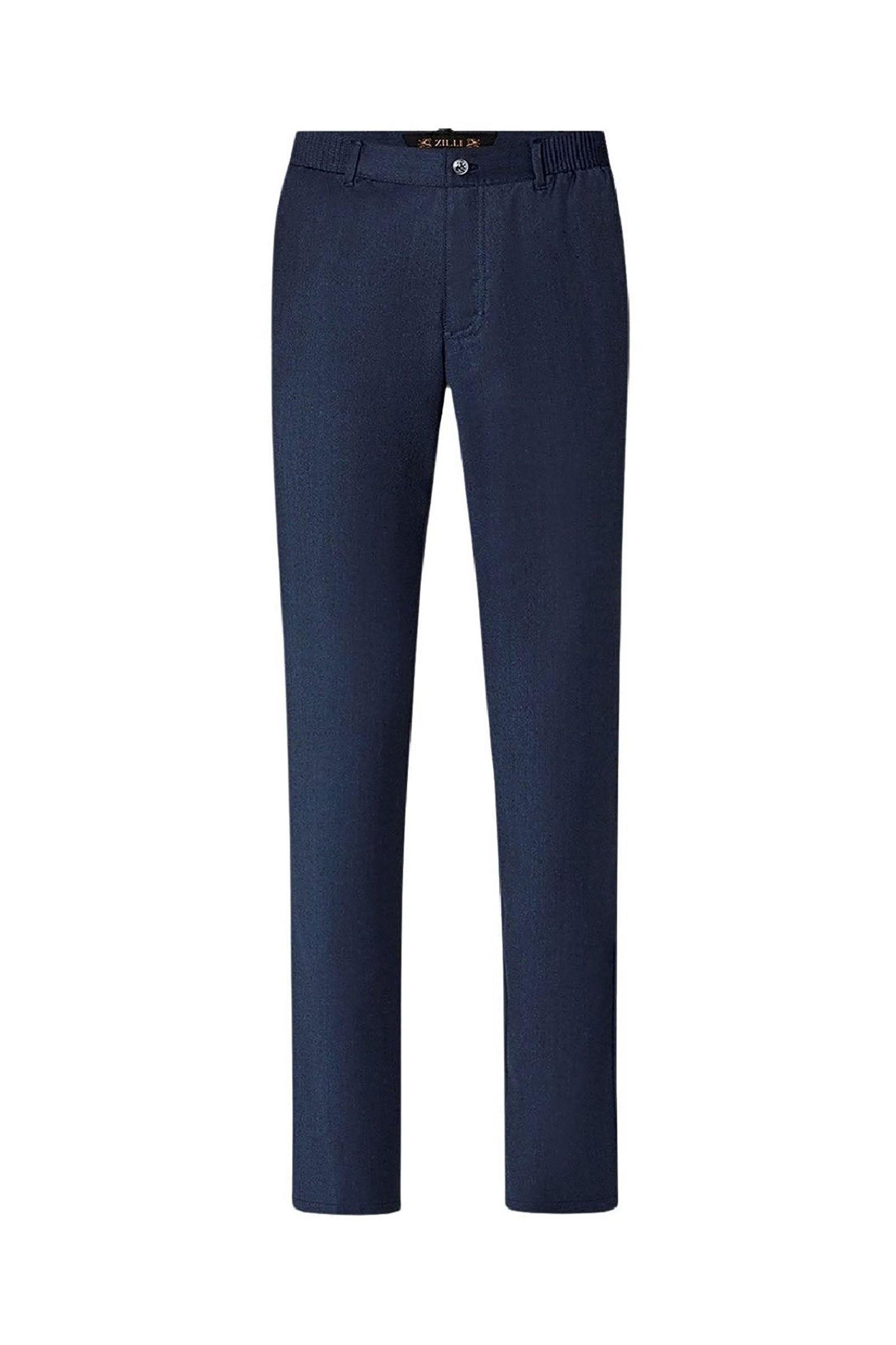 Pantalon chiné en laine - Bleu