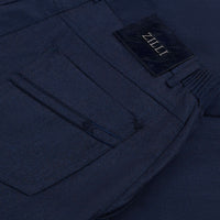 Pantalon chiné en laine - Bleu