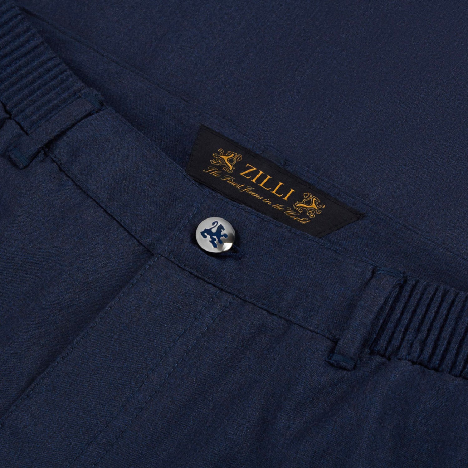 Pantalon chiné en laine - Bleu